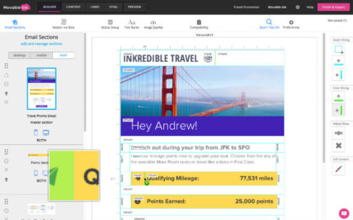 movable ink builder Email marketing